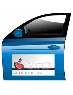 Magnes na samochód reklama magnetyczna odzież damska i dziecięca