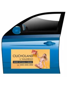 Magnes na samochód reklama magnetyczna odzież używana z Niemiec