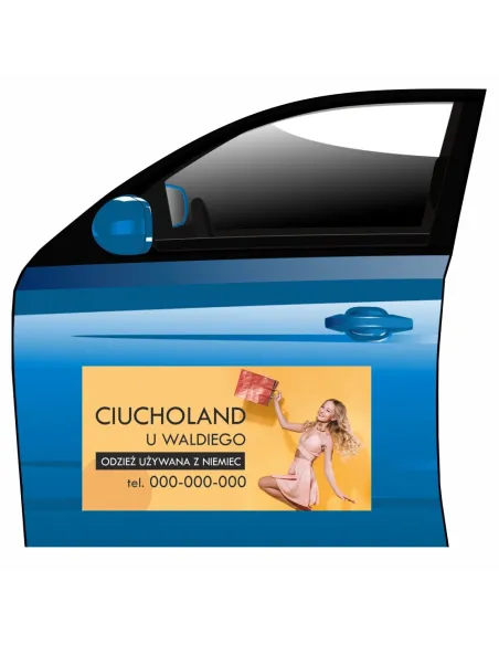 Magnes na samochód reklama magnetyczna odzież używana z Niemiec