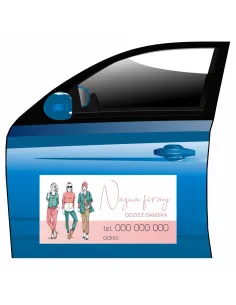 Magnes na samochód reklama magnetyczna odzież damska