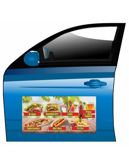 Magnes na samochód reklama magnetyczna kebab hamburger lody piwo napoje zapiekanka hot - dog frytki