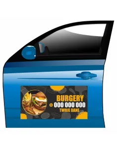 Magnes na samochód reklama magnetyczna burgery