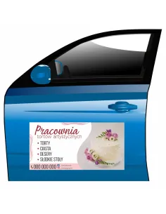 Magnes na samochód reklama magnetyczna pracownia tortów artystycznych