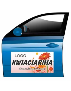 Magnes na samochód reklama magnetyczna kwiaciarnia