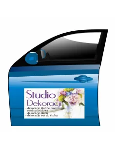 Magnes na samochód reklama magnetyczna studio dekoracji