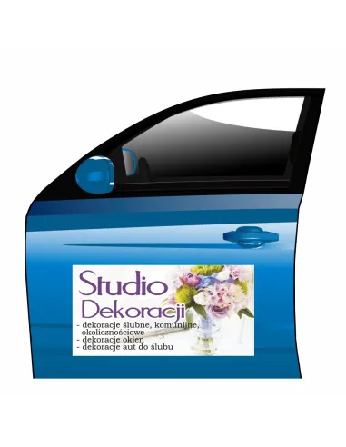 Magnes na samochód reklama magnetyczna studio dekoracji