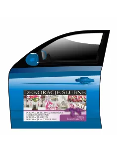 Magnes na samochód reklama magnetyczna dekoracje ślubne