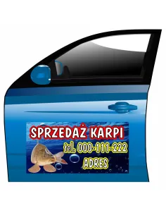 Magnes na samochód reklama magnetyczna sprzedaż karpi