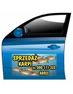 Magnes na samochód reklama magnetyczna sprzedaż karpi