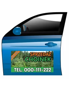 Magnes na samochód reklama magnetyczna sprzedaż choinek