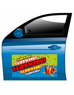 Magnes na samochód reklama magnetyczna fajerwerki