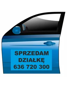 Magnes na samochód reklama magnetyczna sprzedam działkę