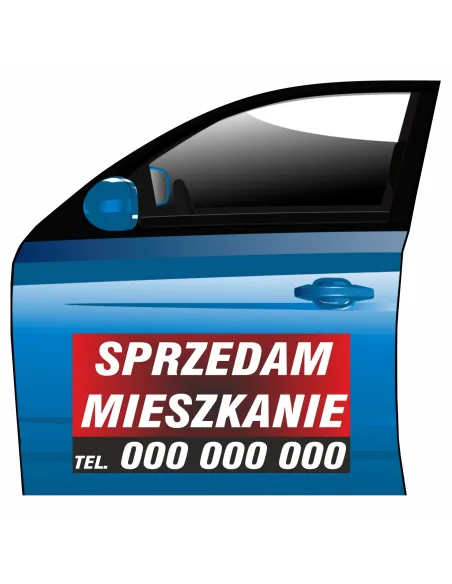 Magnes na samochód reklama magnetyczna sprzedam mieszkanie