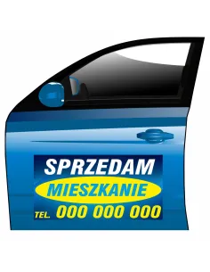 Magnes na samochód reklama magnetyczna sprzedam mieszkanie