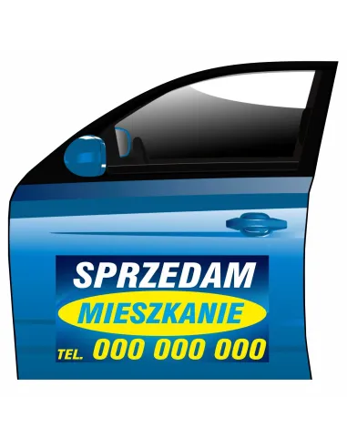 Magnes na samochód reklama magnetyczna sprzedam mieszkanie