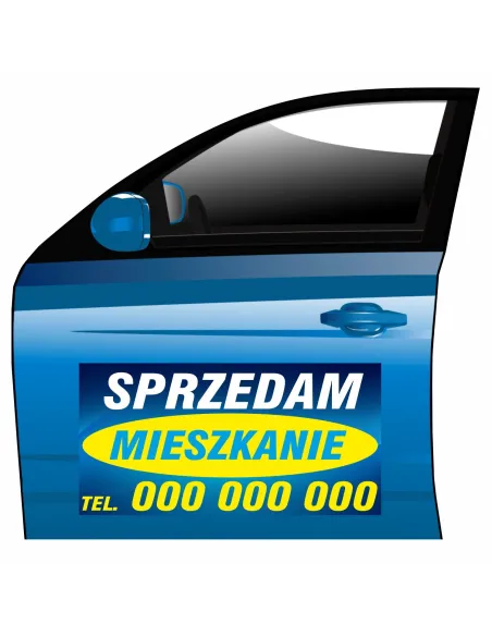 Magnes na samochód reklama magnetyczna sprzedam mieszkanie
