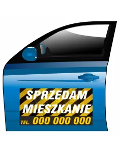 Magnes na samochód reklama magnetyczna sprzedam mieszkanie