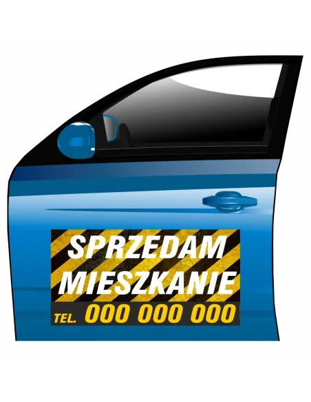Magnes na samochód reklama magnetyczna sprzedam mieszkanie