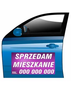 Magnes na samochód reklama magnetyczna sprzedam mieszkanie