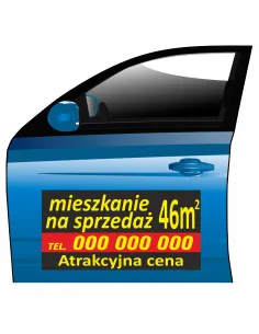 Magnes na samochód reklama magnetyczna mieszkanie na sprzedaż