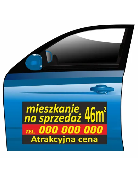 Magnes na samochód reklama magnetyczna mieszkanie na sprzedaż