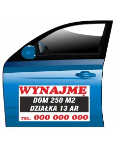 Magnes na samochód reklama magnetyczna wynajmę