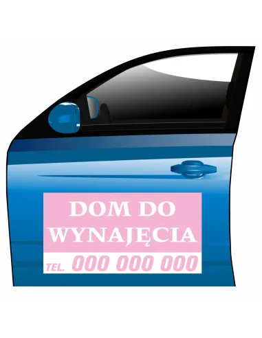 Magnes na samochód reklama magnetyczna dom do wynajęcia