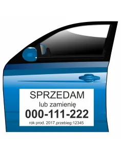 Magnes na samochód reklama magnetyczna sprzedam lub zamienię