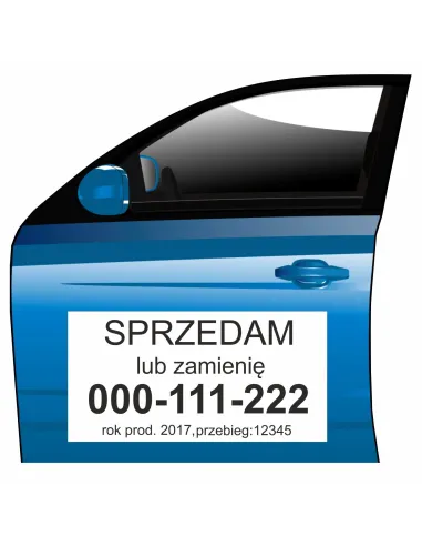 Magnes na samochód reklama magnetyczna sprzedam lub zamienię
