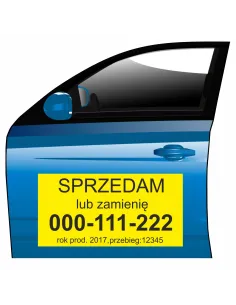 Magnes na samochód reklama magnetyczna sprzedam lub zamienię