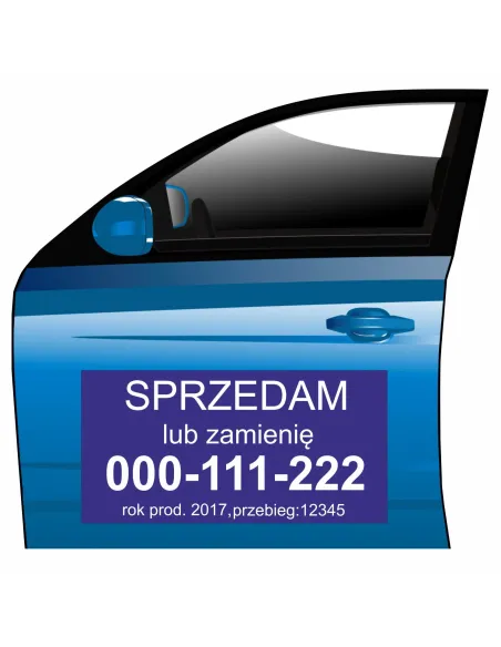 Magnes na samochód reklama magnetyczna sprzedam lub zamienię