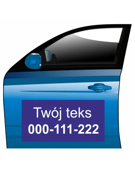 Magnes na samochód reklama magnetyczna Twój tekst