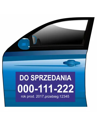 Magnes na samochód reklama magnetyczna do sprzedania