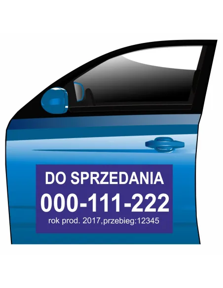 Magnes na samochód reklama magnetyczna do sprzedania