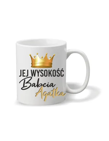 Kubek Prezent na Dzień Babci i Dziadka z nadrukiem jej wysokość super babcia