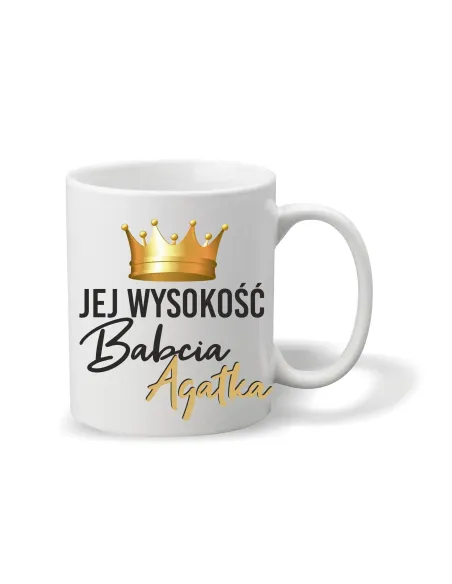 Kubek Prezent na Dzień Babci i Dziadka z nadrukiem jej wysokość super babcia