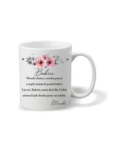 Kubek Prezent na Dzień Babci i Dziadka z nadrukiem Babciu