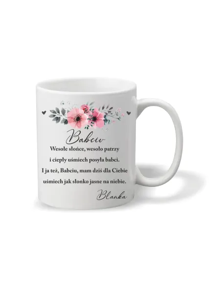Kubek Prezent na Dzień Babci i Dziadka z nadrukiem Babciu