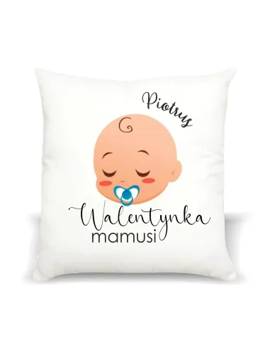 Poduszka Prezent na Walentynki z nadrukiem imię walentynka mamusi