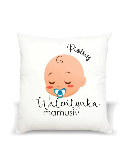 Poduszka Prezent na Walentynki z nadrukiem imię walentynka mamusi