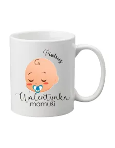Kubek Prezent na Walentynki z nadrukiem imię walentynka mamusi