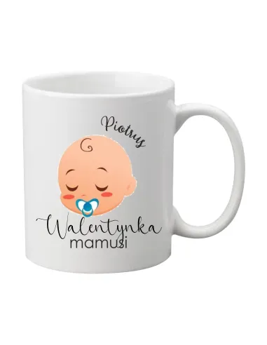 Kubek Prezent na Walentynki z nadrukiem imię walentynka mamusi