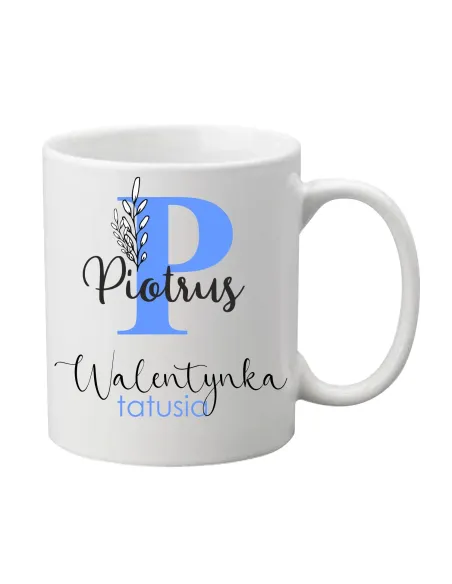 Kubek Prezent na Walentynki z nadrukiem imię walentynka tatusia