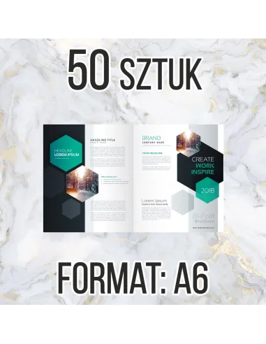 Katalog firmowy ofertowy A6 12str 50 szt + projekt gratis