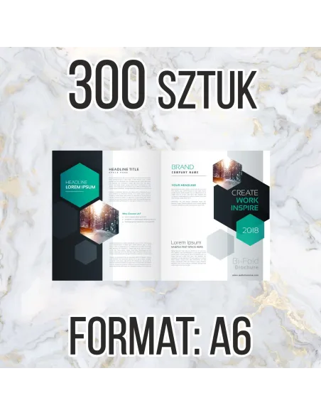 Katalog firmowy ofertowy A6 8 str 300 szt + projekt gratis