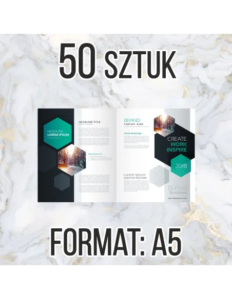 Katalog firmowy ofertowy A5 8str 50 szt + projekt gratis