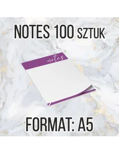Notesy reklamowe A5 50 str 100szt + projekt gratis