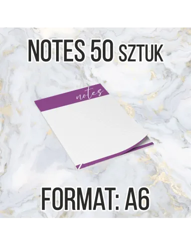Notesy reklamowe A6 50 str 50szt + projekt gratis