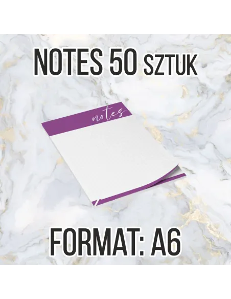 Notesy reklamowe A6 50 str 50szt + projekt gratis
