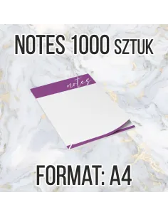 Notesy reklamowe A4 50 str 1000szt + projekt gratis